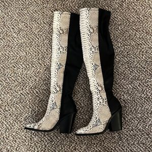 Steve Madden two tone over the knee boots